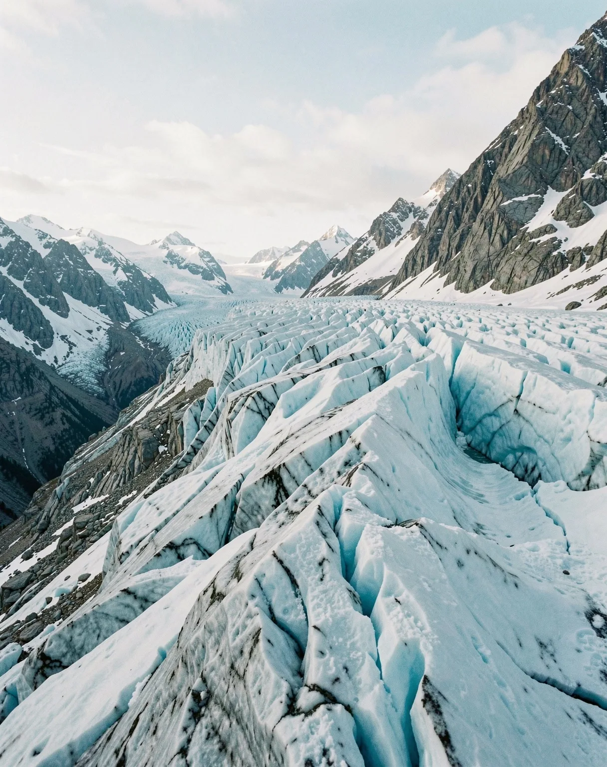 Alpiner Gletscher Fokus